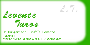 levente turos business card